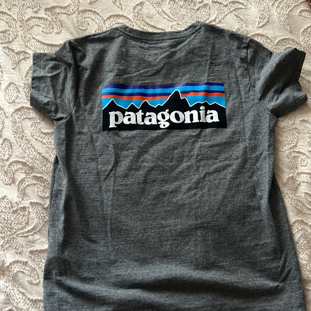 Grey Patagonia women’s tee shirt